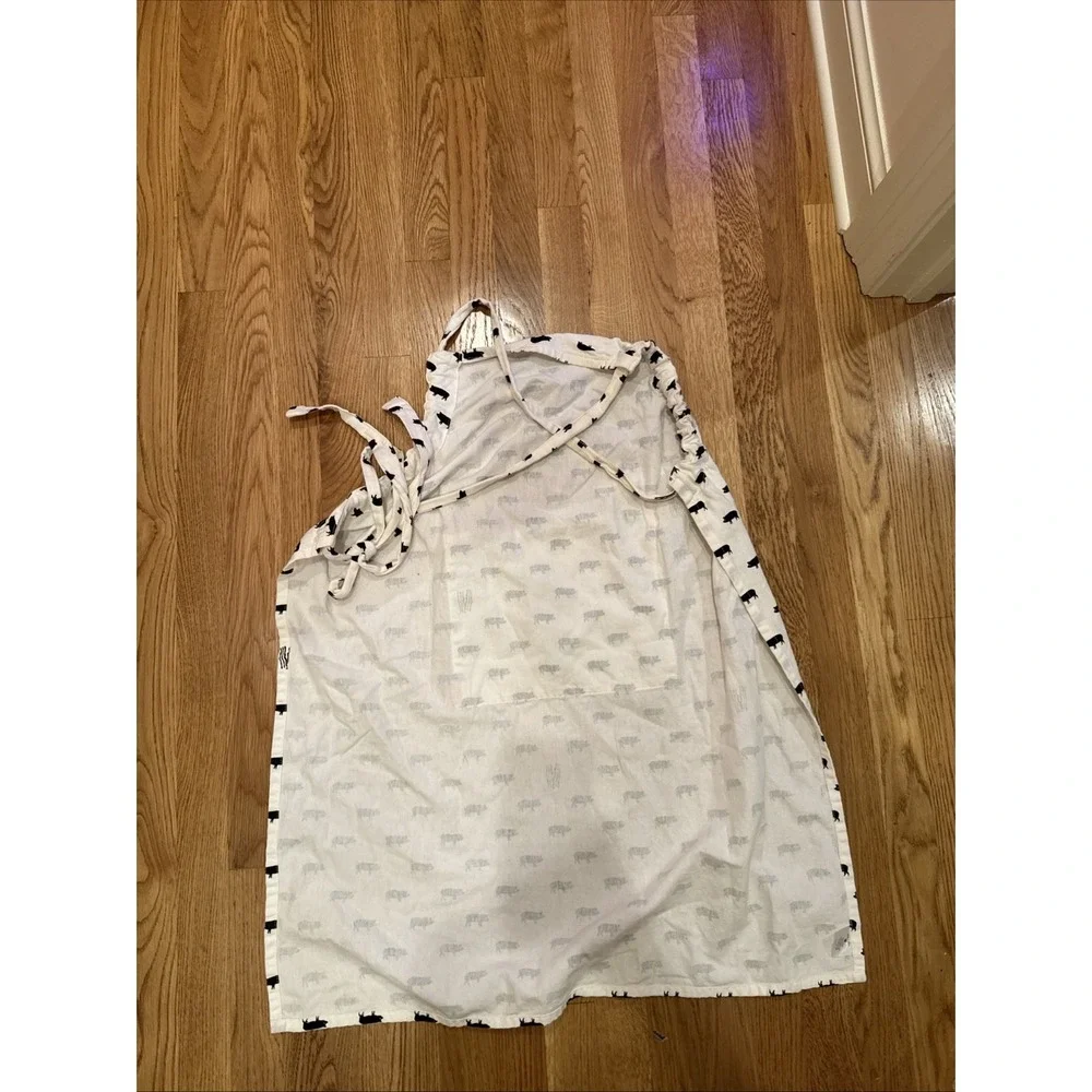 Pig & Bacon Apron Black White Teroforma 100% Cotton‎